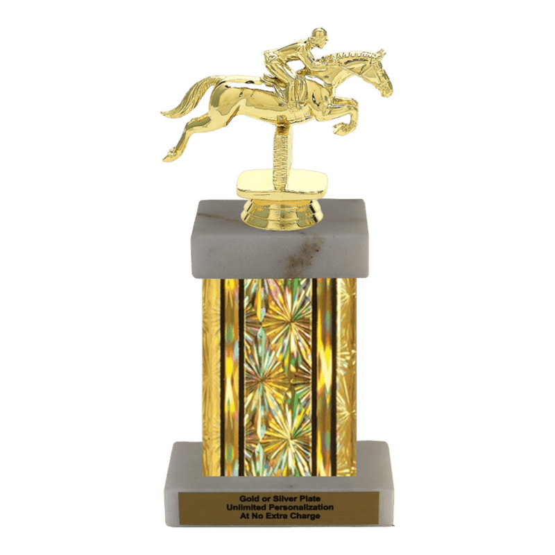 Custom Jumping Horse Trophy - Type F Series 34006 - AndersonTrophy.com