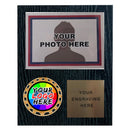 Custom Round Insert Team Photo Plaque - Black Oak - AndersonTrophy.com