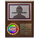 Custom Round Insert Team Photo Plaque - Cherry Finish - AndersonTrophy.com