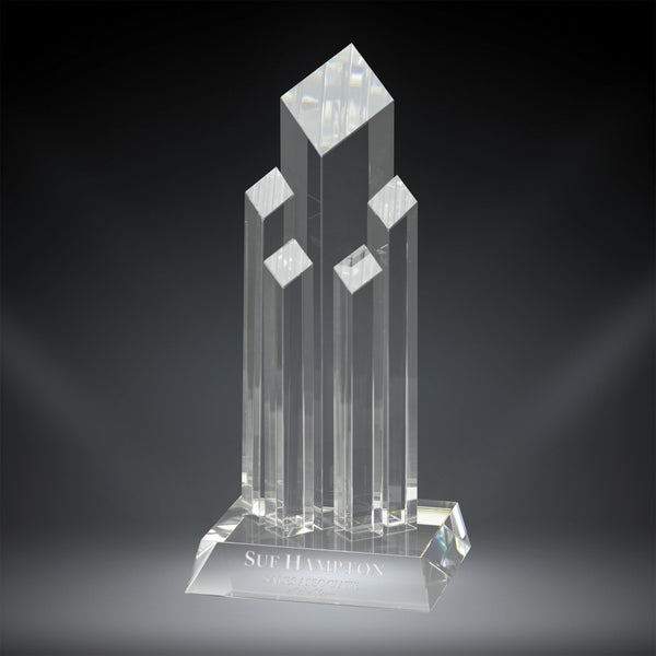 Diamond Column Tower Crystal Award - AndersonTrophy.com