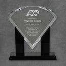Diamond on Black Base Acrylic Corporate Award - Clear - AndersonTrophy.com