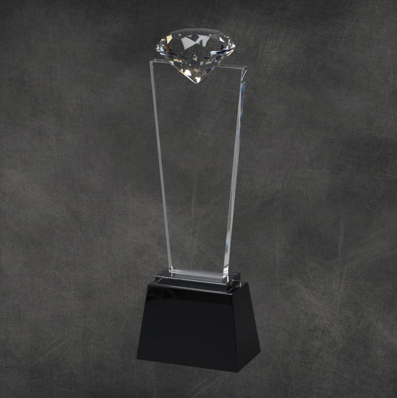 Diamond Pedestal Crystal Corporate Award - AndersonTrophy.com