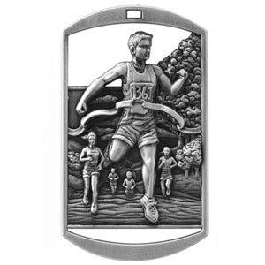 DT Hi Relief Series Cross Country Dog Tag - AndersonTrophy.com