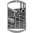 DT Hi Relief Series Gymnastics Dog Tag - AndersonTrophy.com