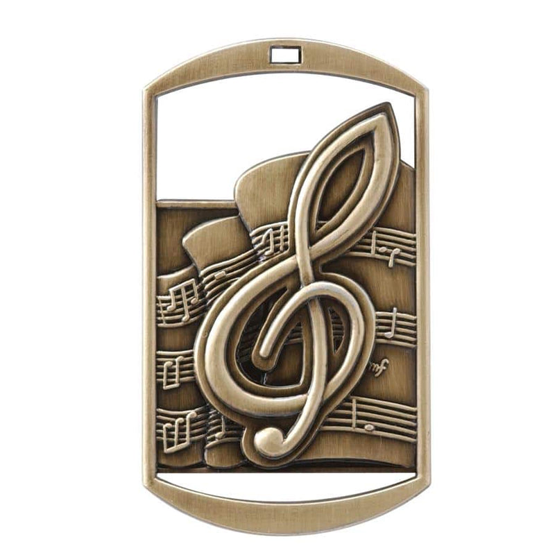 DT Hi Relief Series Music Themed Dog Tag