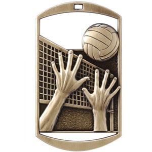 DT Hi Relief Series Volleyball Dog Tag - AndersonTrophy.com