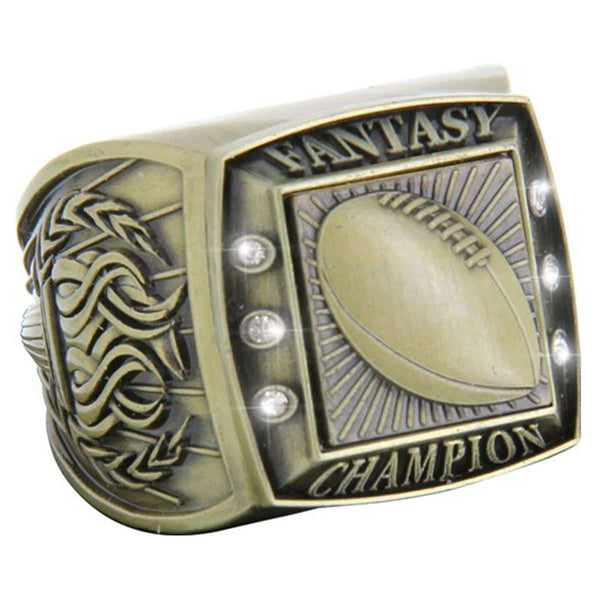 Fantasy Football Champ Ring - Antique Finish - AndersonTrophy.com