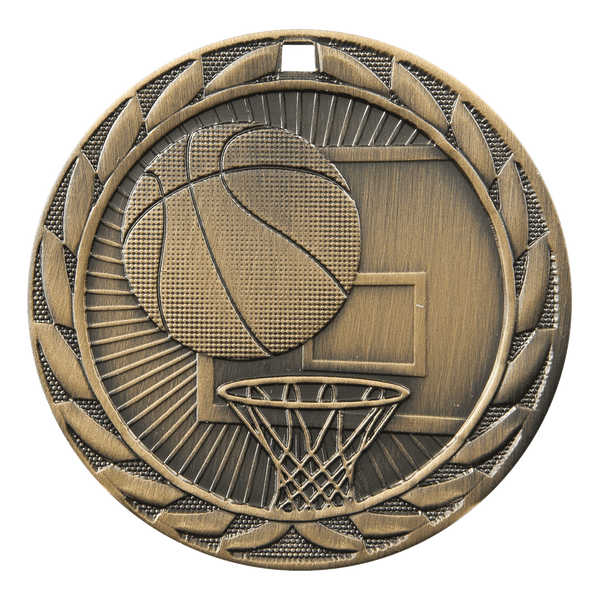 FE Iron Basketball Medals - AndersonTrophy.com