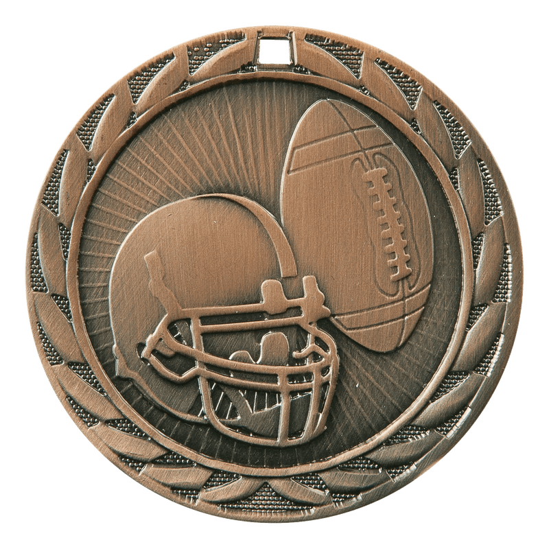 FE Iron Football Medals - AndersonTrophy.com