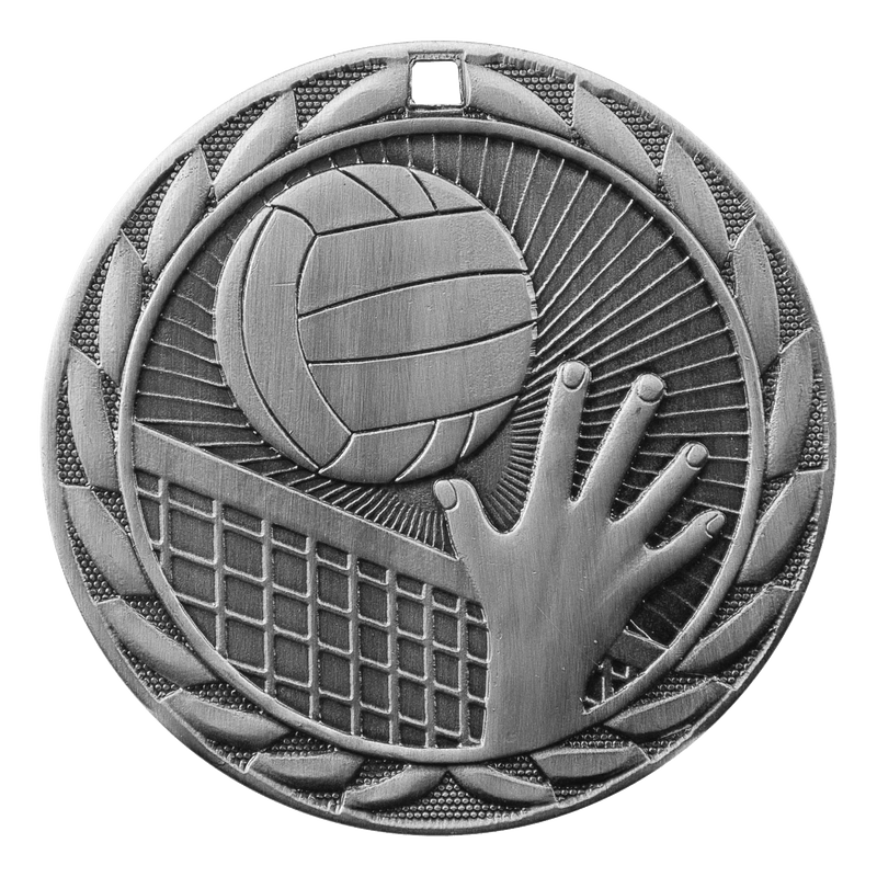 FE Iron Volleyball Medals - AndersonTrophy.com