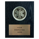 First Responder Medical Star of Life Plaque - Black Woodgrain Finish - AndersonTrophy.com