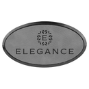 Framed Laserable Leatherette Name Badge - Oval - 3.00" x 1.50" - AndersonTrophy.com