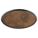 Framed Laserable Leatherette Name Badge - Oval - 3.00" x 1.50" - AndersonTrophy.com