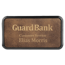 Framed Laserable Leatherette Name Badge - Rectangle - 3.00" x 1.50" - AndersonTrophy.com