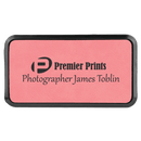Framed Laserable Leatherette Name Badge - Rectangle - 3.00" x 1.50" - AndersonTrophy.com