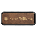 Framed Laserable Leatherette Name Badge - Rectangle - AndersonTrophy.com