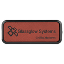 Framed Laserable Leatherette Name Badge - Rectangle - AndersonTrophy.com
