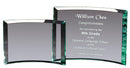 Freestanding Curved Jade Glass Award - AndersonTrophy.com