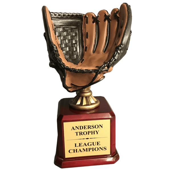 Full Color Champions Baseball Trophy on Glossy Rosewood Base - AndersonTrophy.com