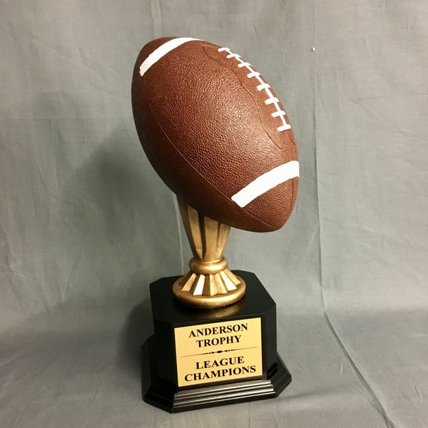 Full Color Champions Football Trophy on Matte Black Base - AndersonTrophy.com