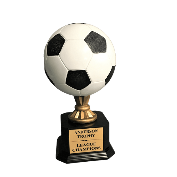 Full Color Champions Soccer Trophy on Black Base - AndersonTrophy.com