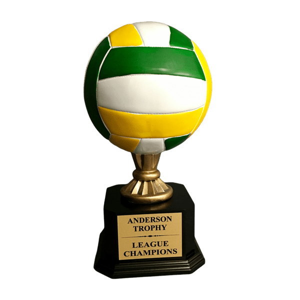 Full Color Champions Volleyball Trophy on Black Base - AndersonTrophy.com