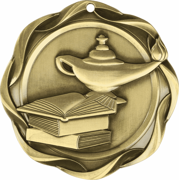 Fusion Lamp of Knowledge Themed Medal - AndersonTrophy.com