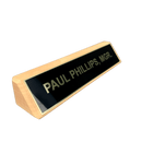 Genuine Red Alder Name Wedge - Black to Gold Laser Plate - AndersonTrophy.com