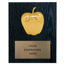 Gold Apple Academic Themed Plaque - Black Woodgrain Finish - AndersonTrophy.com