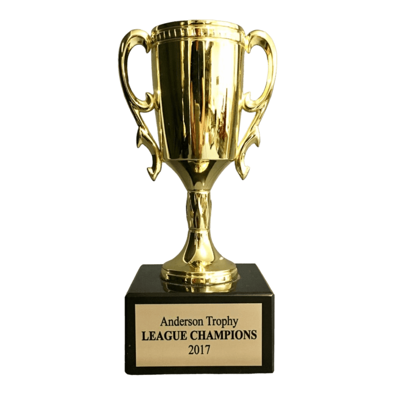 Gold Chalice Cup Trophy on Black Marble Base - AndersonTrophy.com