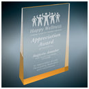 Gold Freestanding Color Wedge Series Acrylic Award - AndersonTrophy.com
