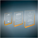 Gold Freestanding Color Wedge Series Acrylic Award - AndersonTrophy.com