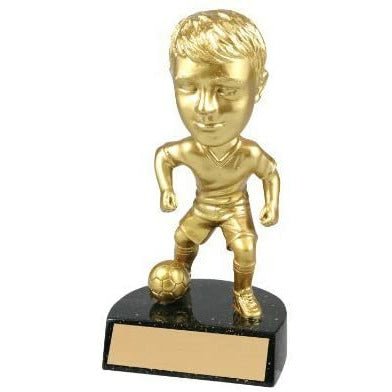Gold Soccer Bobblehead Resin - Male - AndersonTrophy.com