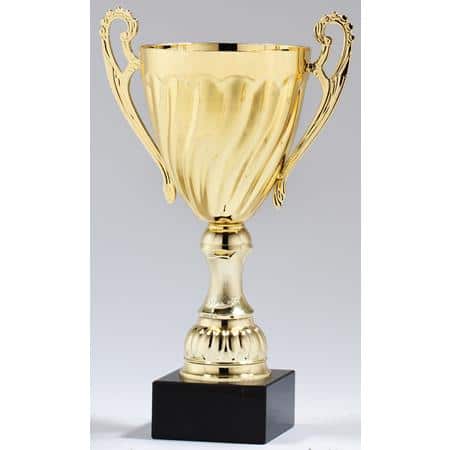 Golden Orbit Trophy Cup on Black Marble Base - AndersonTrophy.com