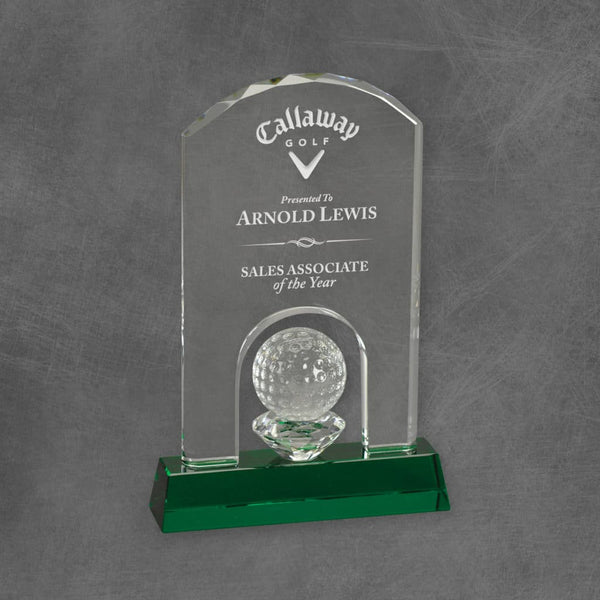 Golf Arch Crystal Golf Award - AndersonTrophy.com