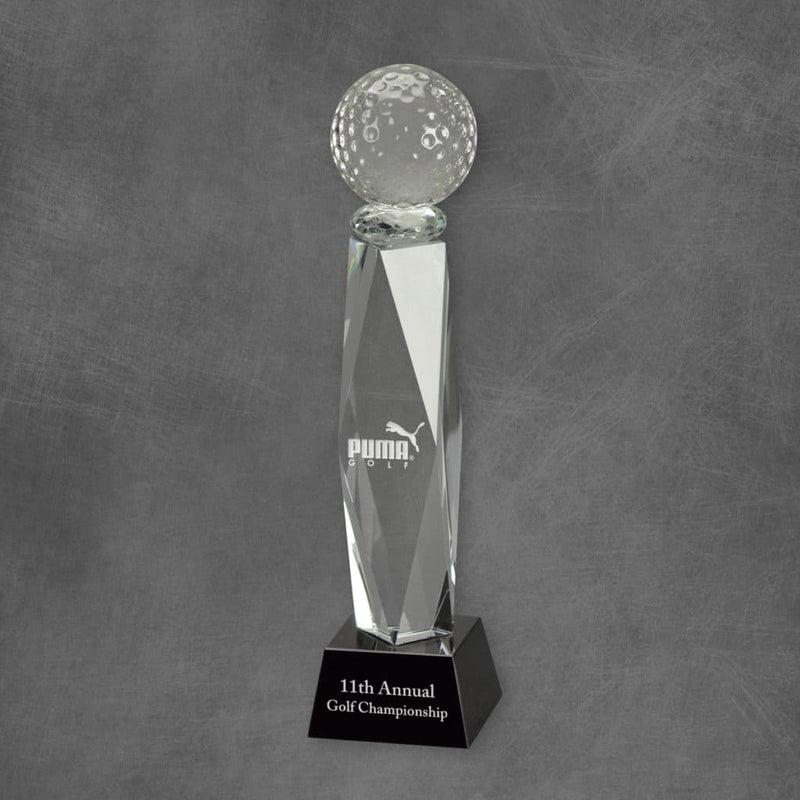 Golf Tee Crystal Golf Award - AndersonTrophy.com