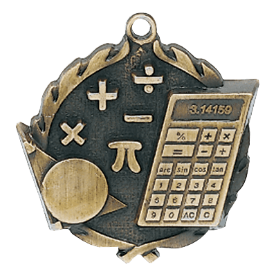 Grand Wreath Series Math Themed Medals - AndersonTrophy.com