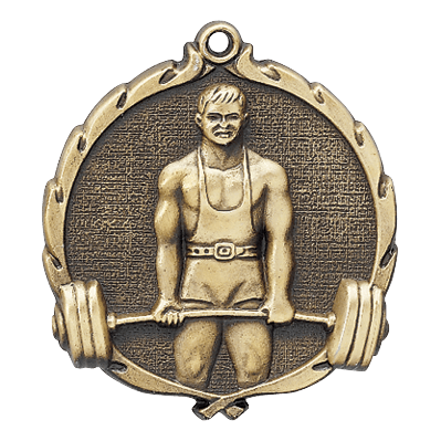 Grand Wreath Series Weightlifting Medals - AndersonTrophy.com