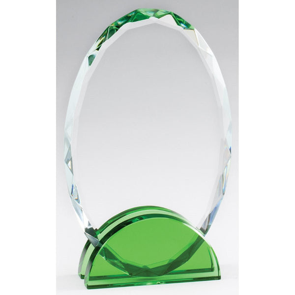 Green Arch Oval Glass Award - AndersonTrophy.com