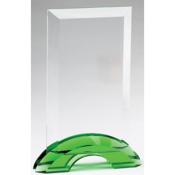 Green Arch Rectangle Glass Award - AndersonTrophy.com