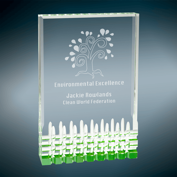 Green Mirage Series Acrylic Award - AndersonTrophy.com