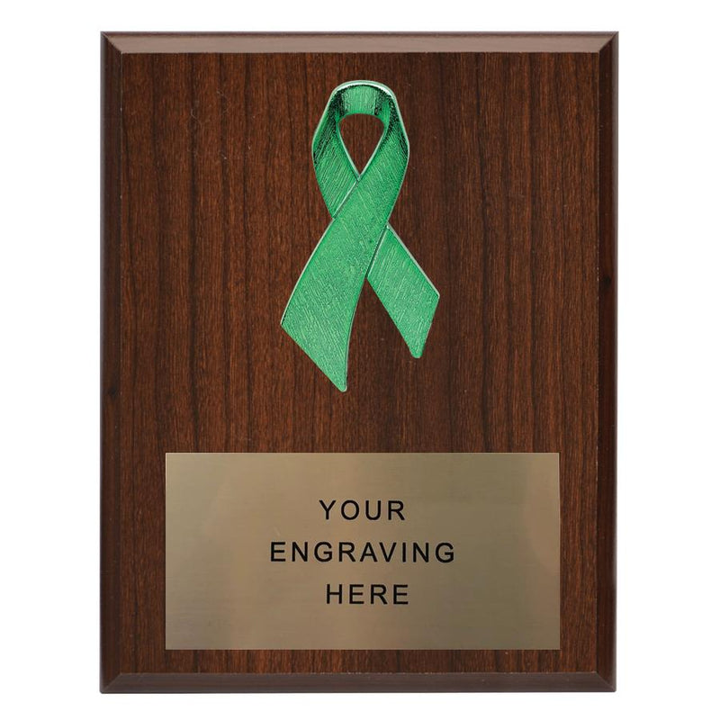 Green Ribbon Awareness Plaque - AndersonTrophy.com