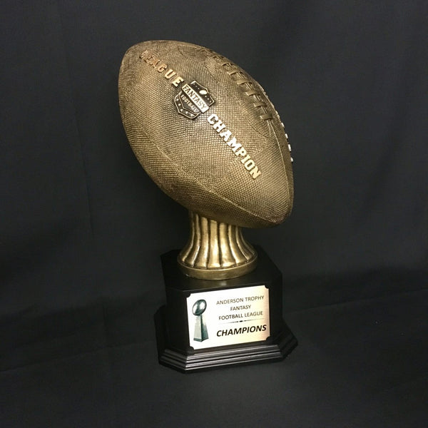 Gridiron Gold Football Trophy on Matte Black Base - AndersonTrophy.com