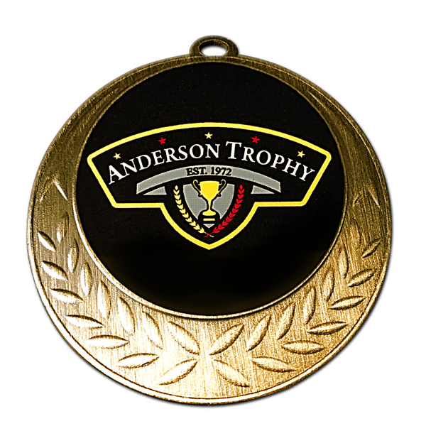 Half Wreath Custom Insert Medal - AndersonTrophy.com