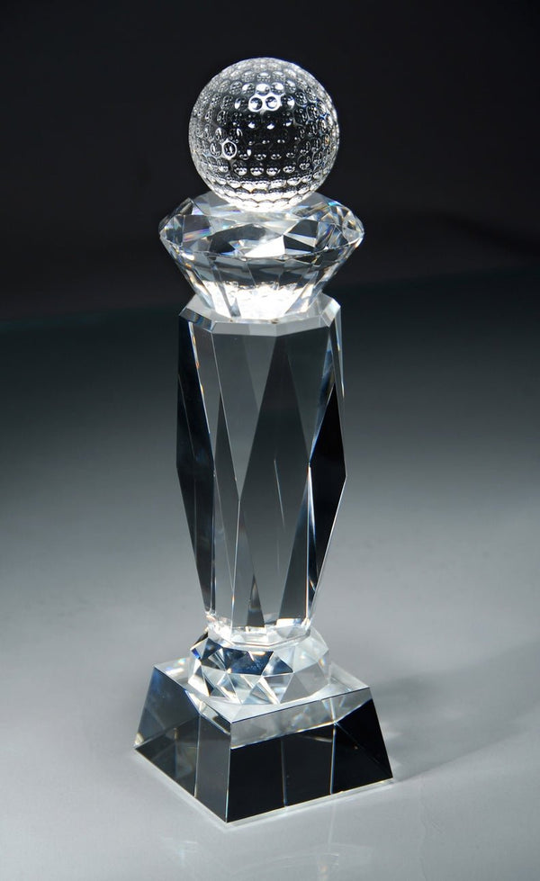 Hartford Golf Ball Tower Crystal Golf Award - AndersonTrophy.com
