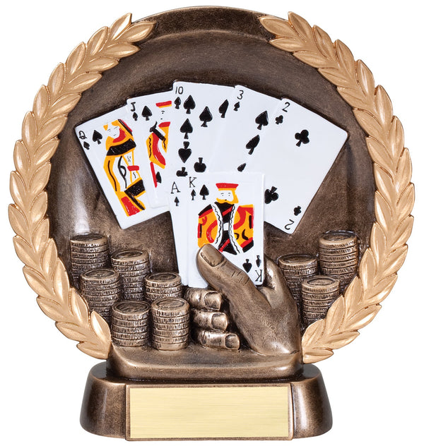 Hi Relief Plate Series Poker Resin Award - AndersonTrophy.com