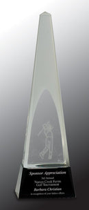 High Drive Obelisk Series Crystal Golf Award - AndersonTrophy.com