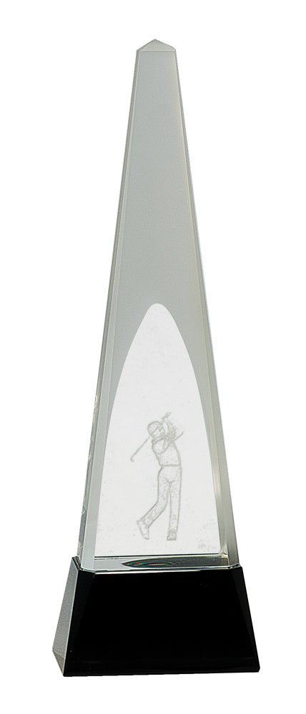 High Drive Obelisk Series Crystal Golf Award - AndersonTrophy.com