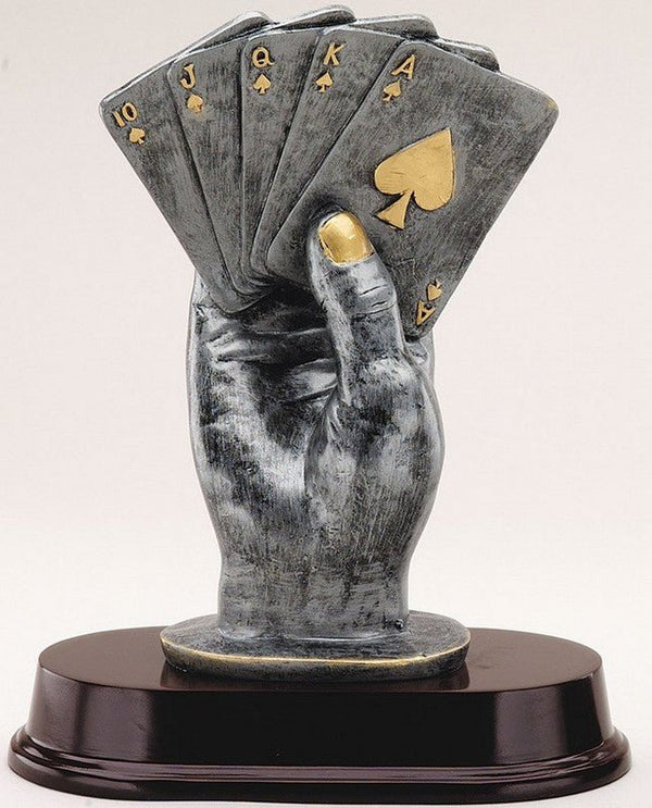 Hot Hand Sculpture Poker Resin Award - AndersonTrophy.com