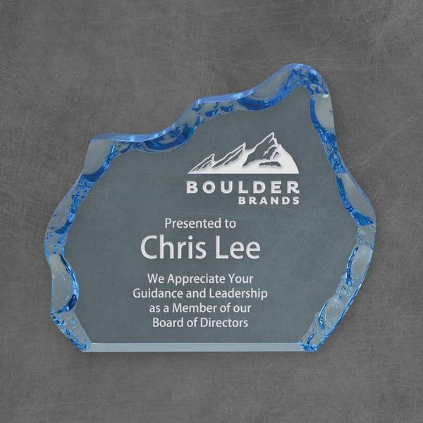 Iceberg Acrylic Corporate Award - Blue - AndersonTrophy.com
